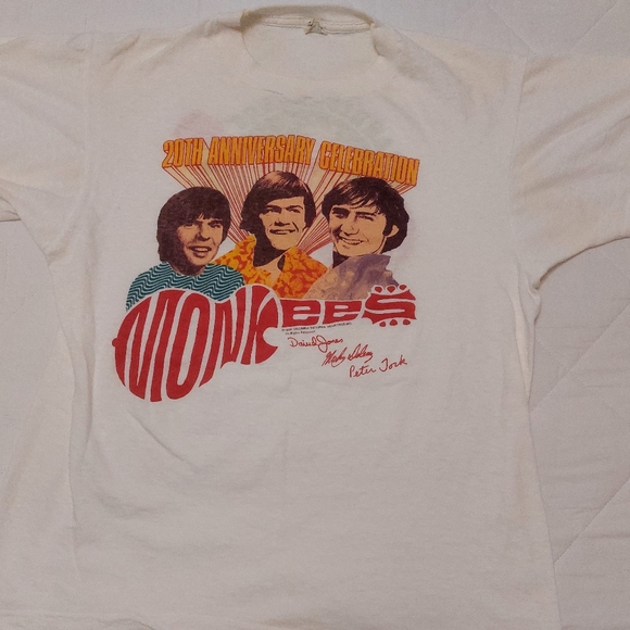 Tops - Original 1986 Monkees 20th Anniversary Tour T-shirt XL